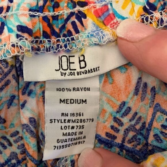 Joe B Boho Colorful Lace Trimmed Shorts M - Picture 3 of 5
